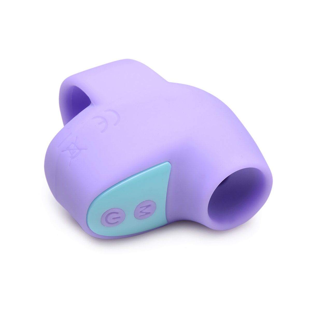 Angled view of the Purple XR Brands vibrator designed for intimate use