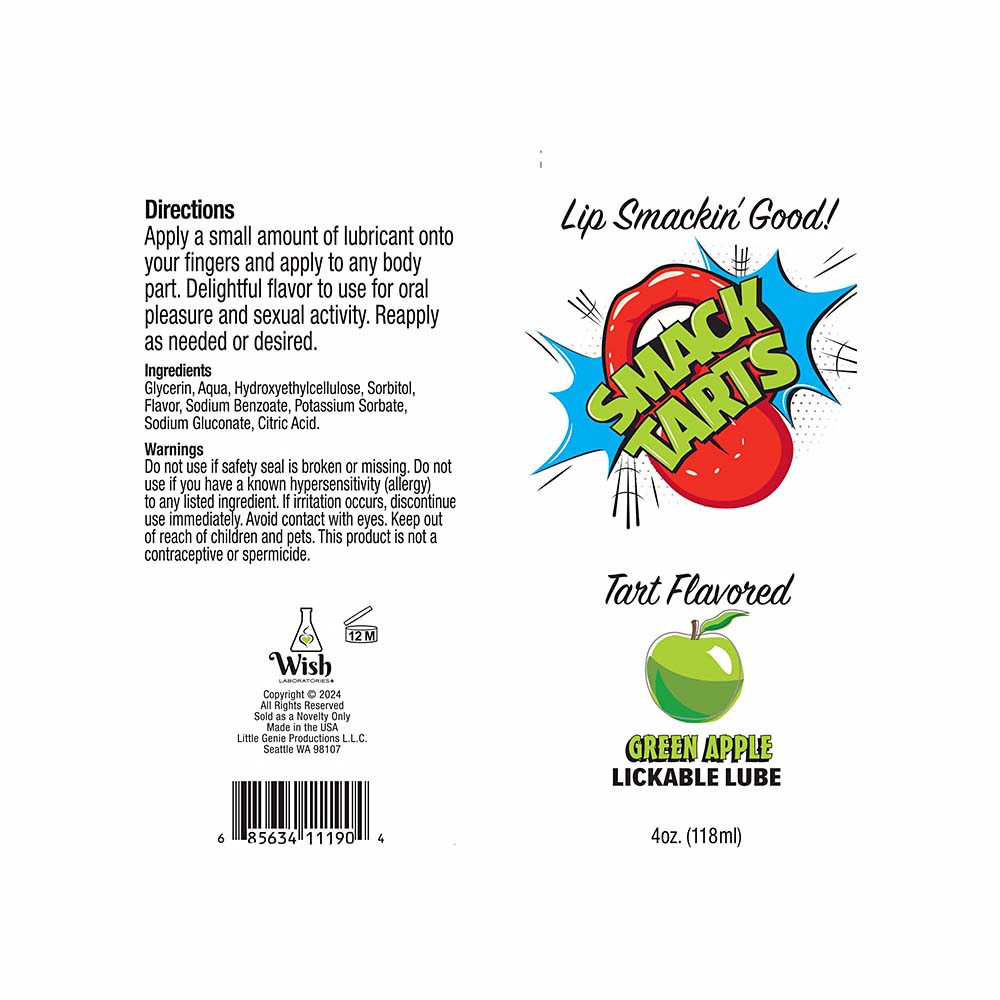 Buy  Smack Tarts Lick Sour GreenApple Lub 4oz book for her.