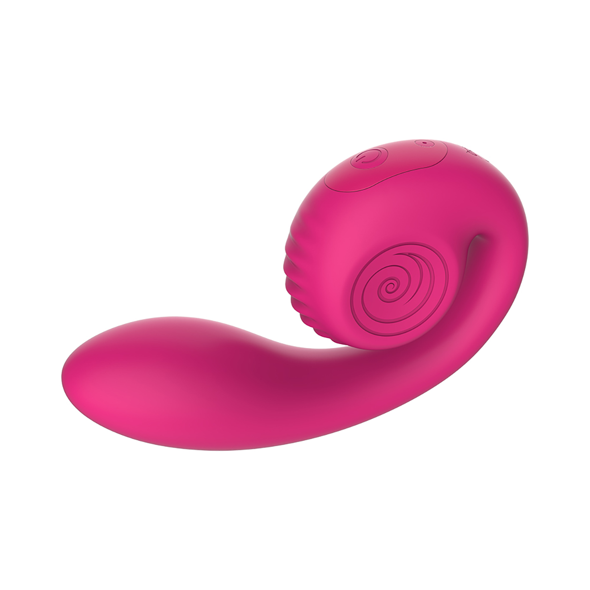 Angled view of the  Snail Vibe vibrator designed for intimate use