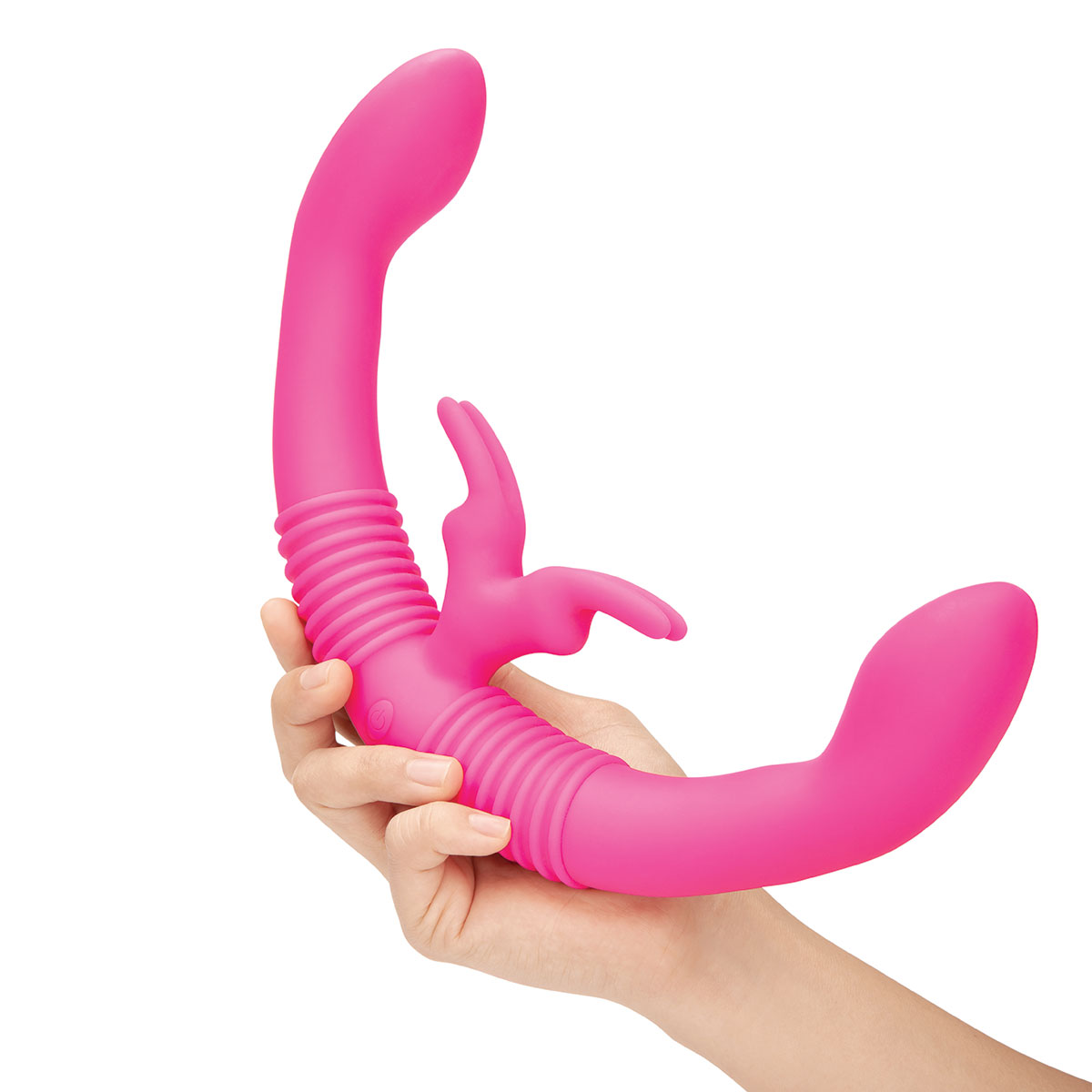 Fully assembled Pink Together Vibe vibrator with smooth exterior