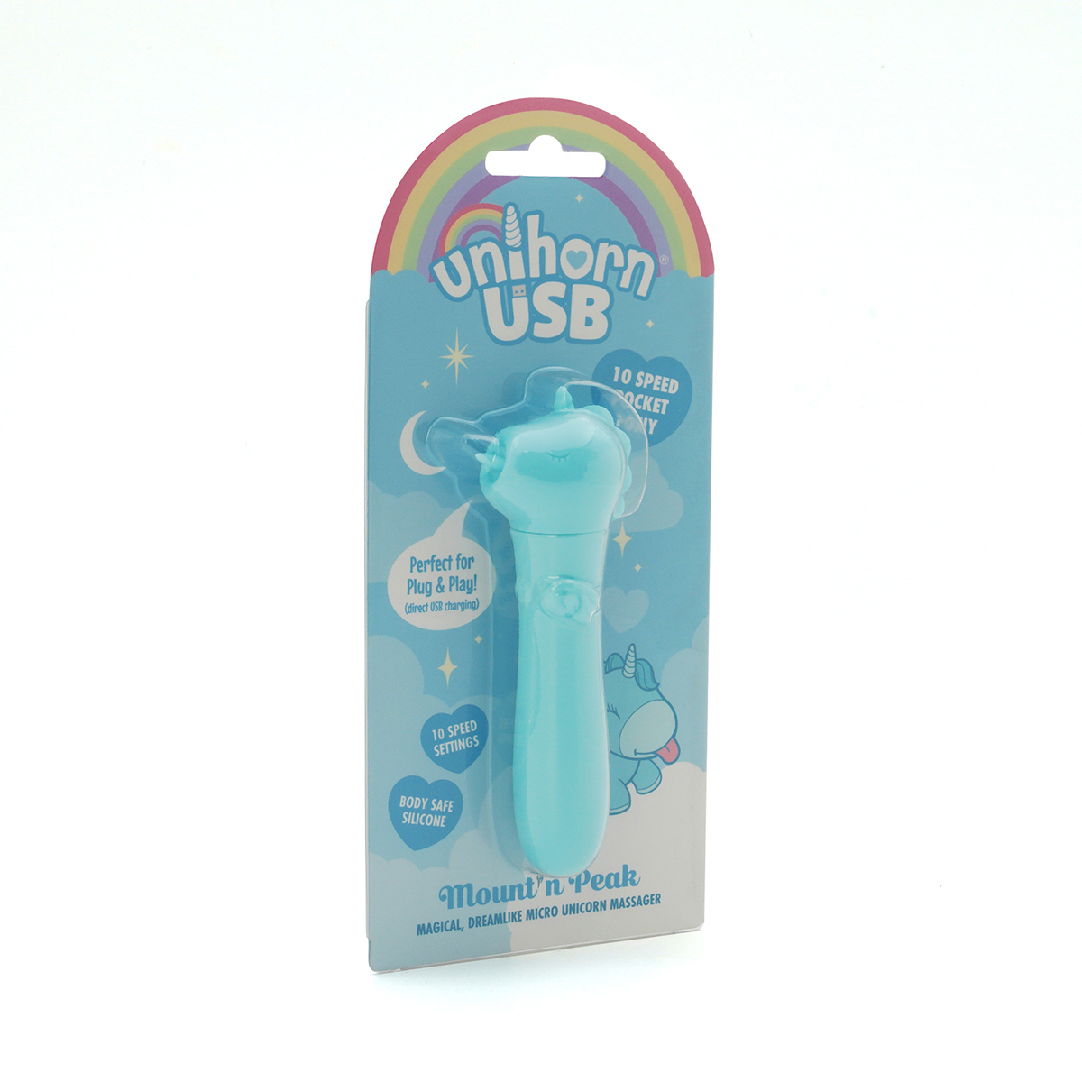 Close-up of the Blue Creative Conceptions vibrator for texture detail