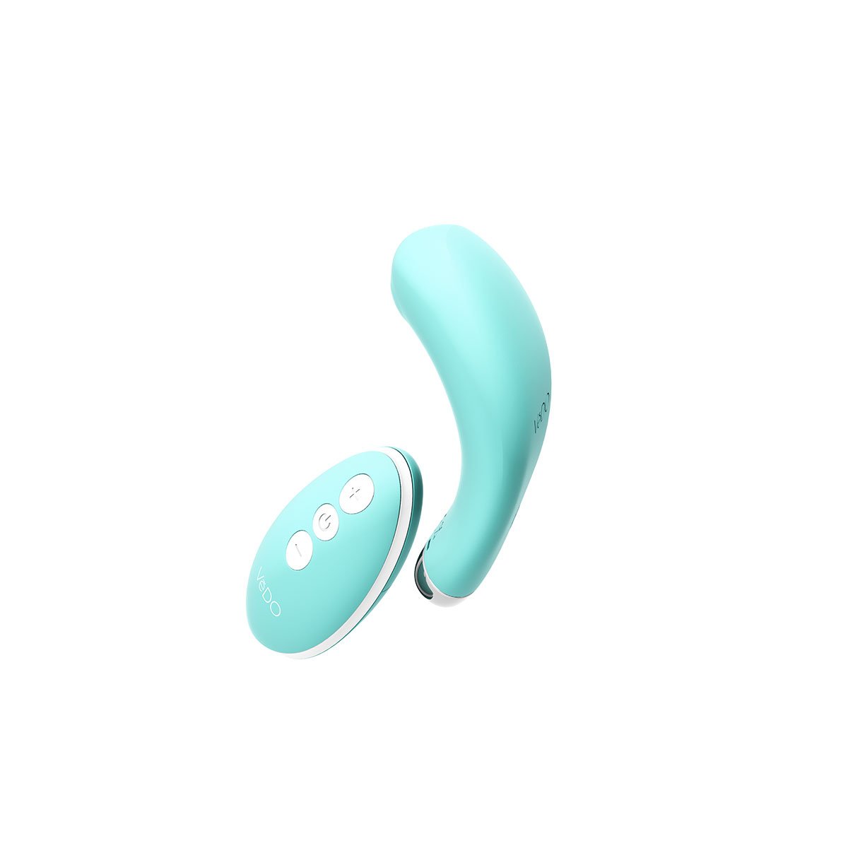 Close-up of the Turquoise VeDO vibrator for texture detail
