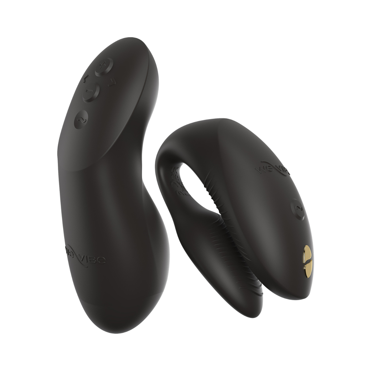 The Black We-Vibe vibrator resting on soft fabric surface