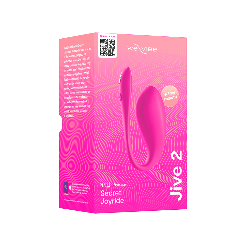 The Pink We-Vibe vibrator resting on soft fabric surface