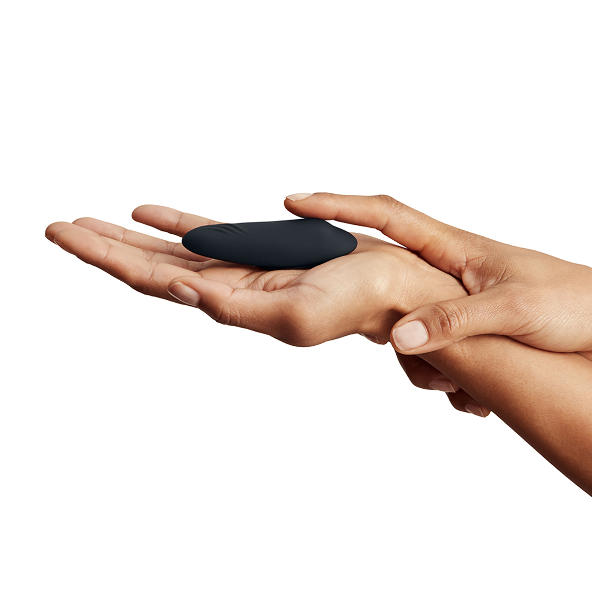 Angled view of the Black We-Vibe vibrator designed for intimate use