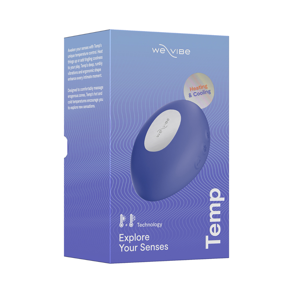 Lavender We-Vibe vibrator positioned upright for display