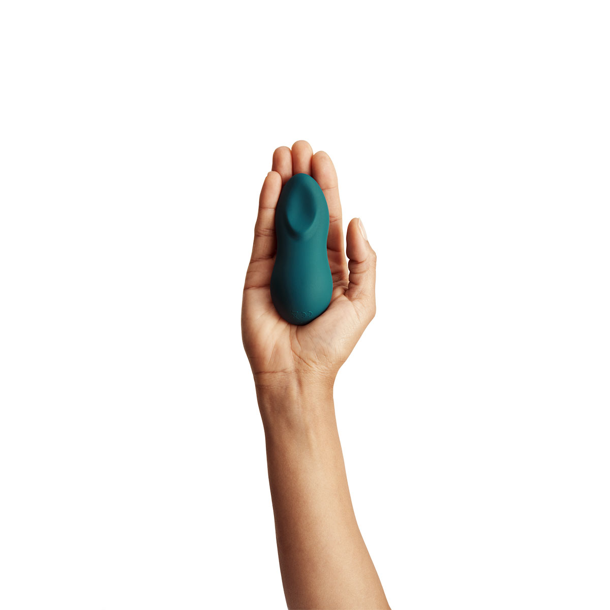 Angled view of the Green We-Vibe vibrator designed for intimate use