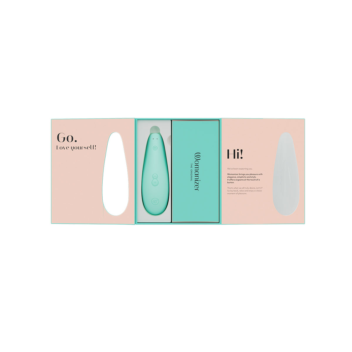 Close-up of the  Womanizer vibrator for texture detail