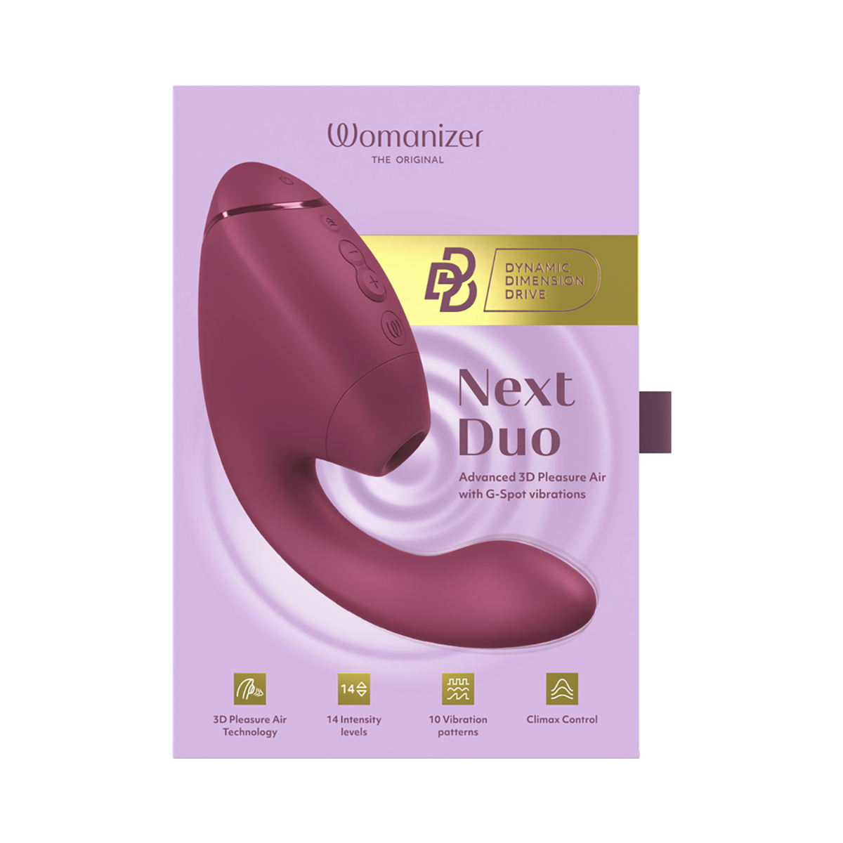 Close-up of the Pink Womanizer vibrator for texture detail