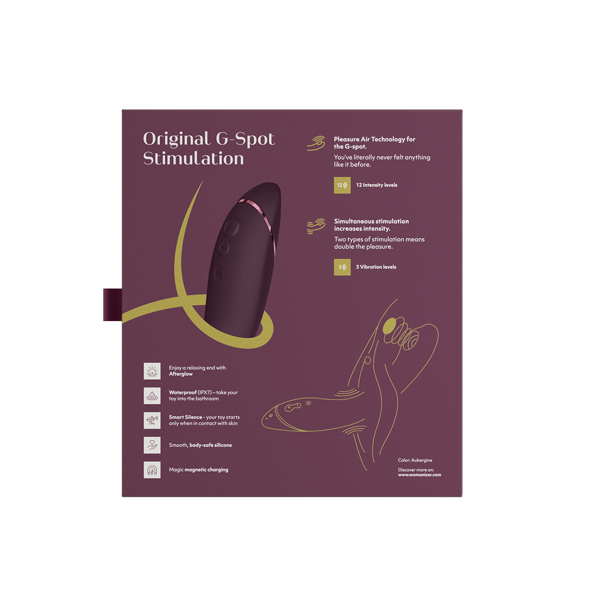 Product image of the  Womanizer vibrator on clean background