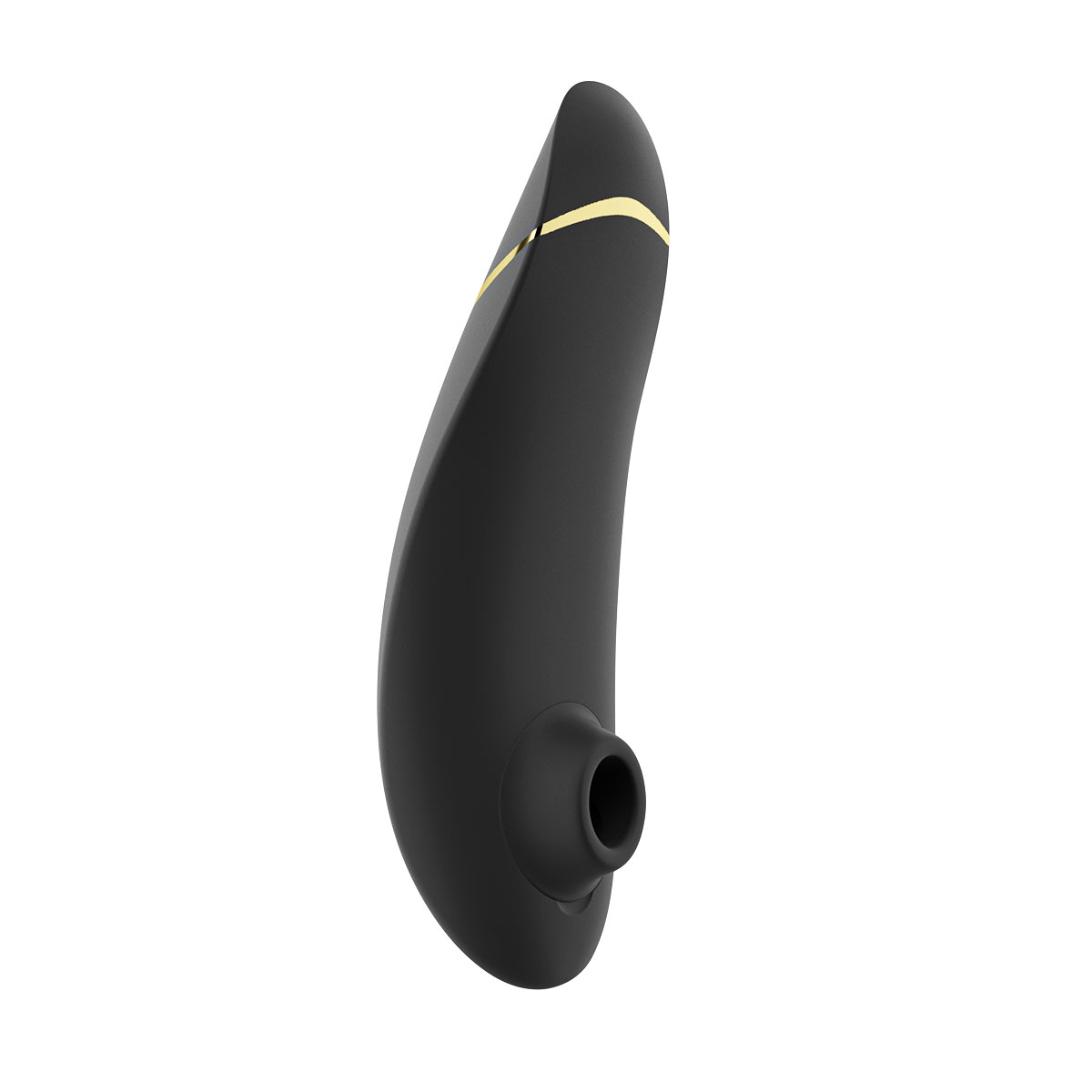 Fully assembled Black Womanizer vibrator with smooth exterior
