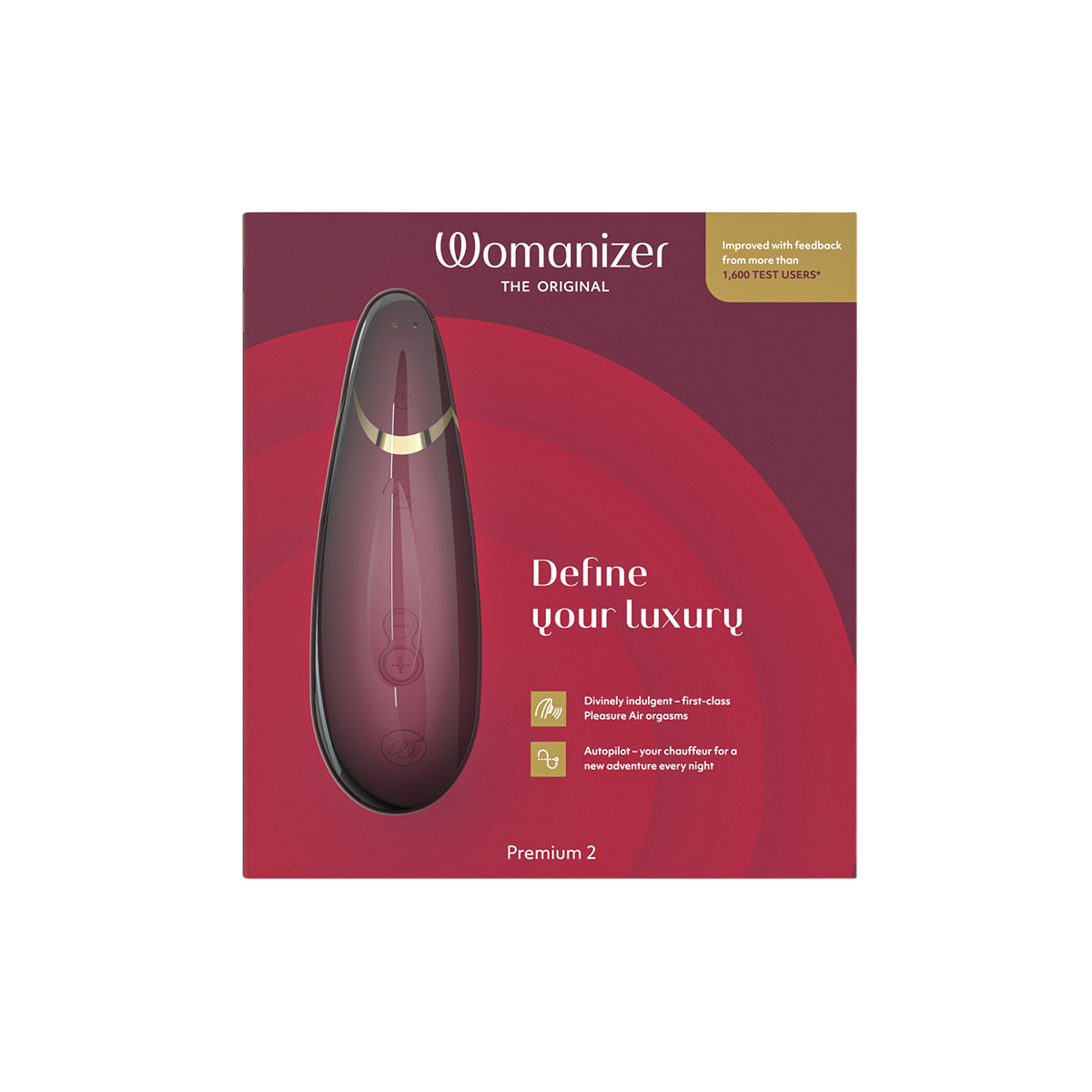 Close-up of the  Womanizer vibrator for texture detail