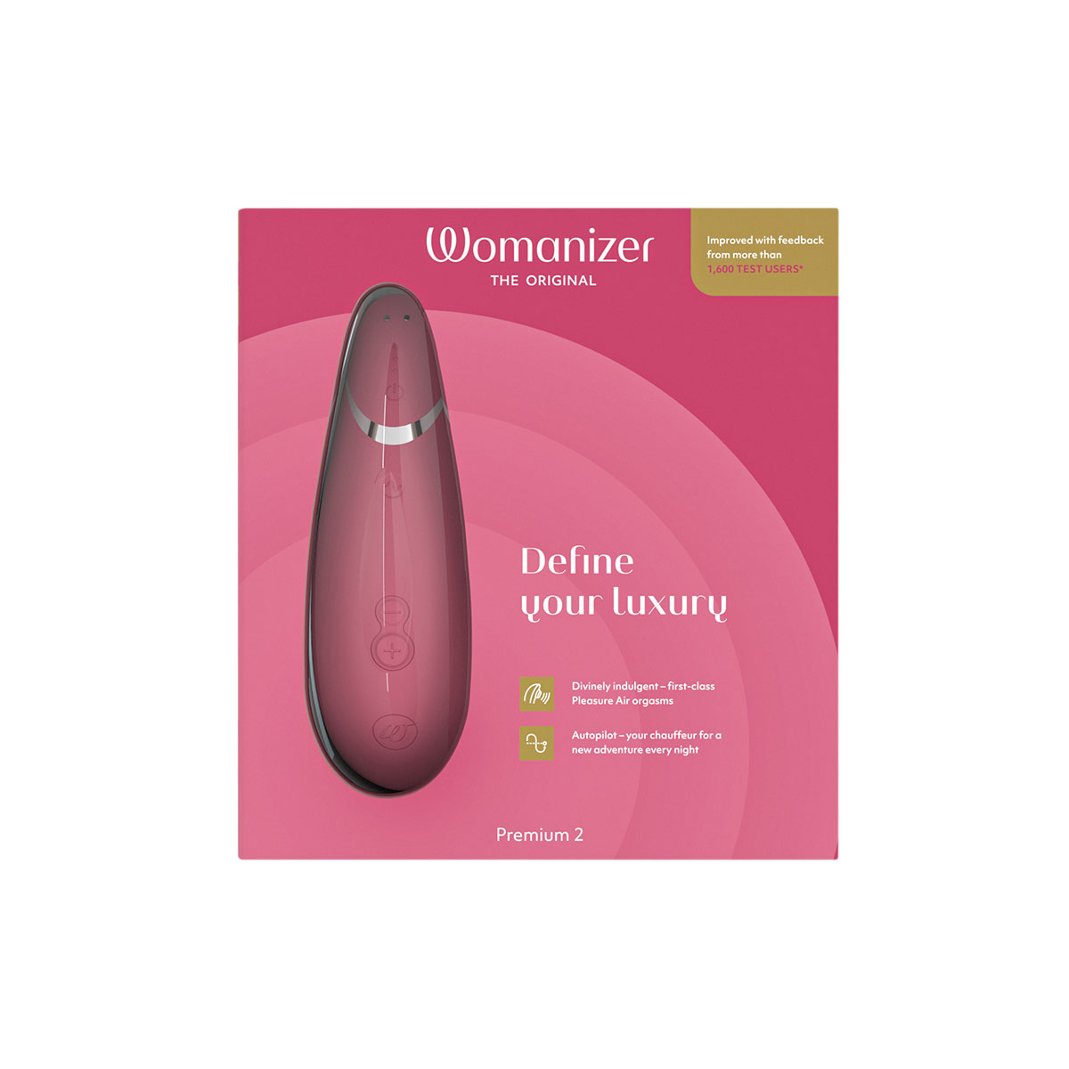 Close-up of the  Womanizer vibrator for texture detail
