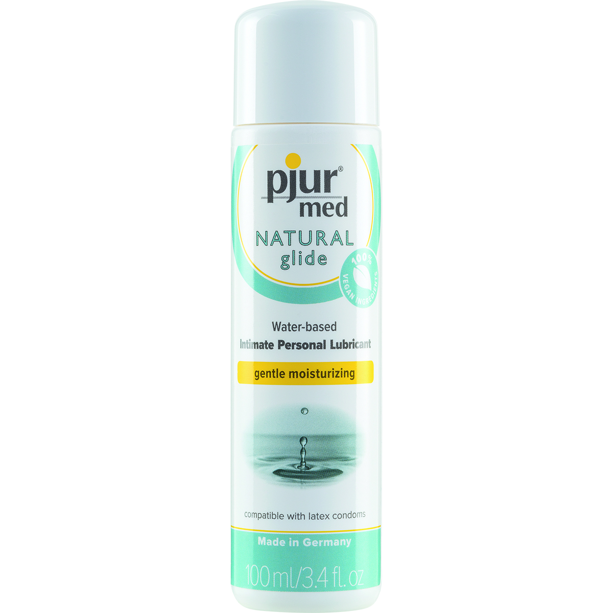 Bottle of 100 ml Water Based Lube Pjur showing clean, lightweight formula