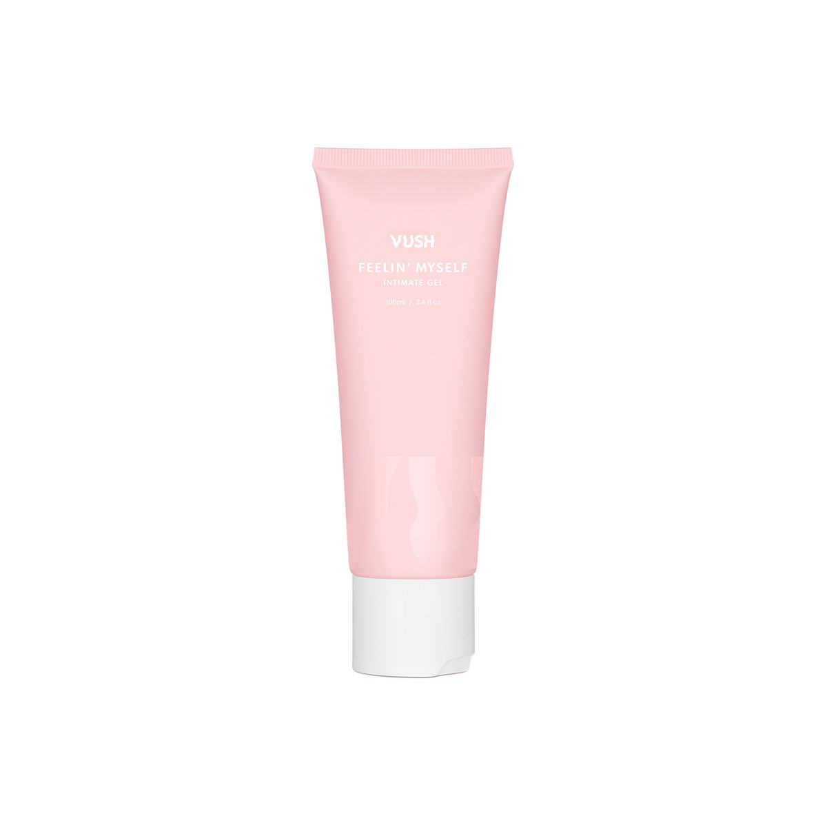 Bottle of 100 ml Water Based Lube VUSH showing clean, lightweight formula