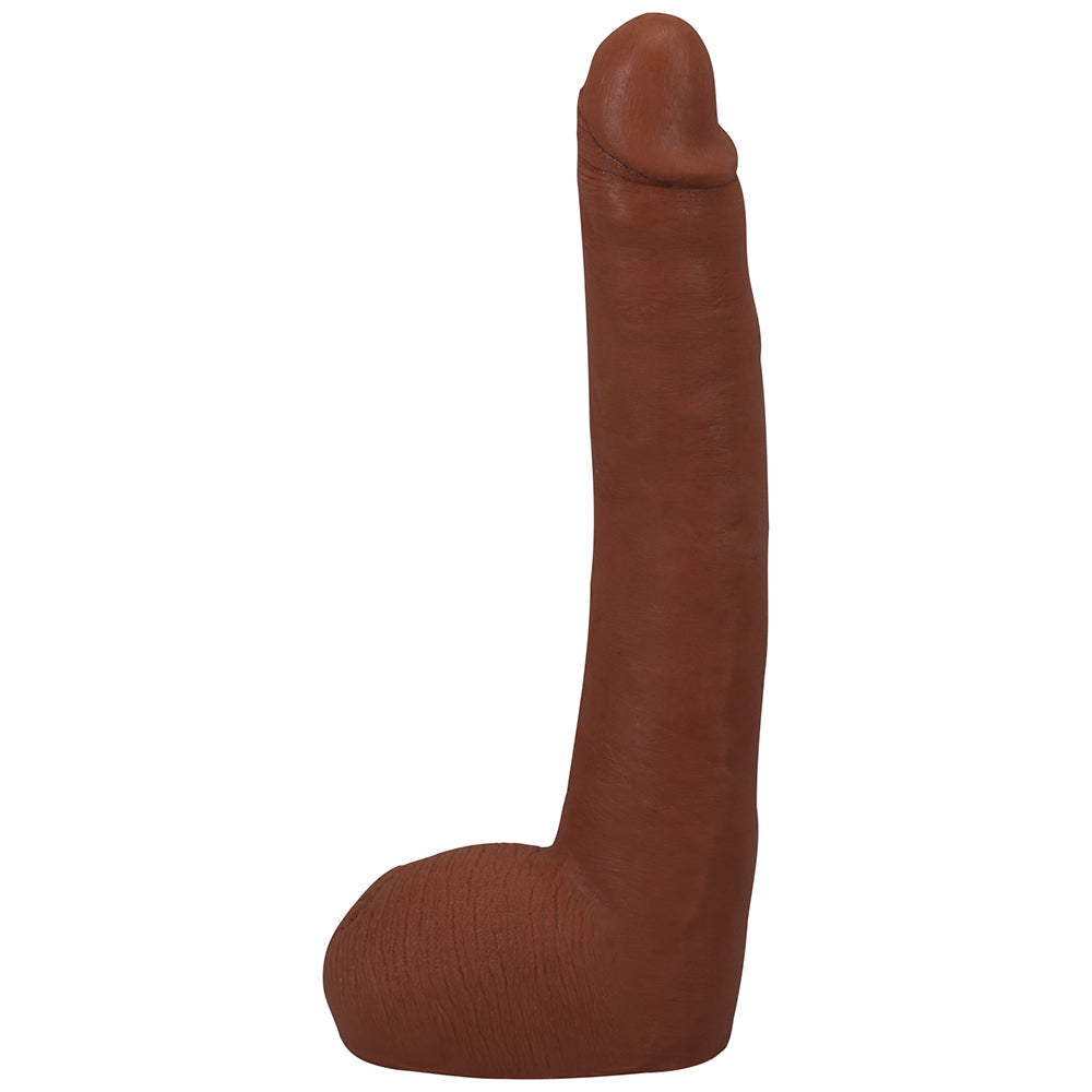 11 inch Dildo by Doc Johnson in Tan Light Brown Mocha shown for pegging Her or Him