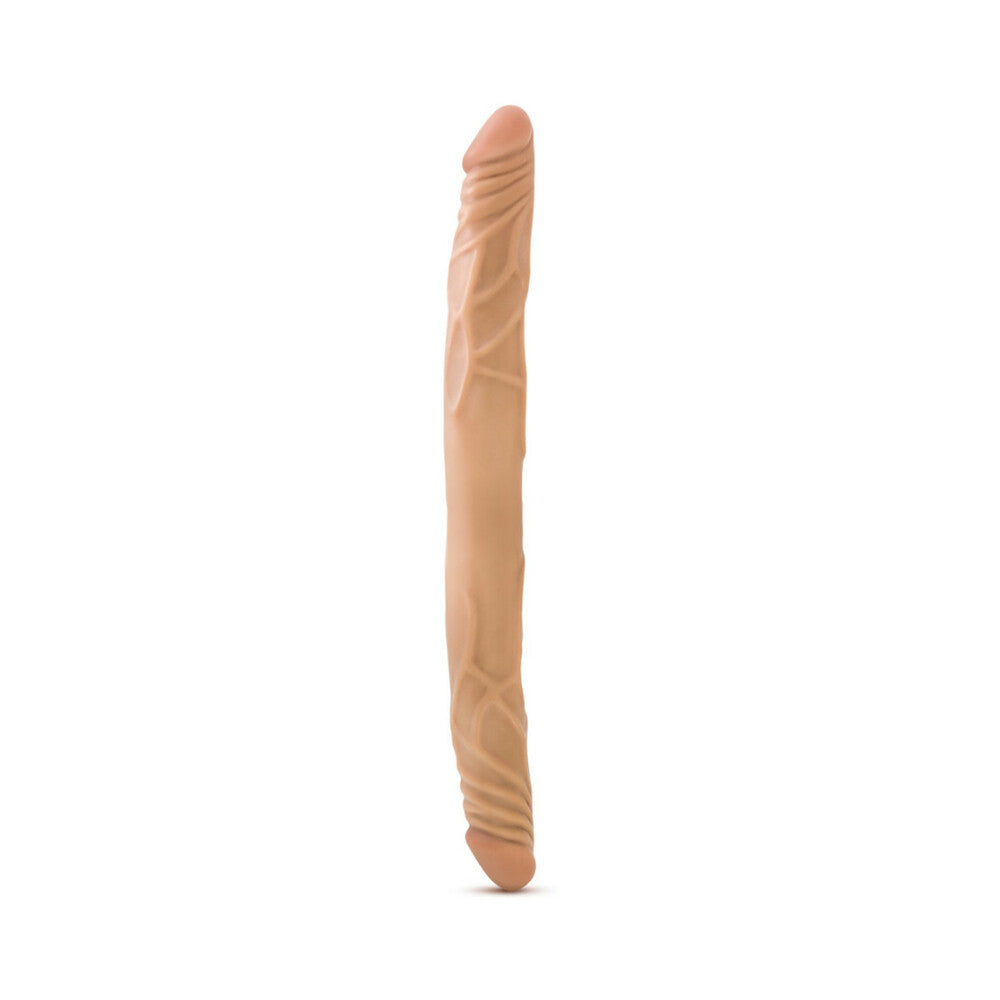 14 inch Dildo from Blush in Tan Light Brown Mocha designed for anal sex with Her or Him