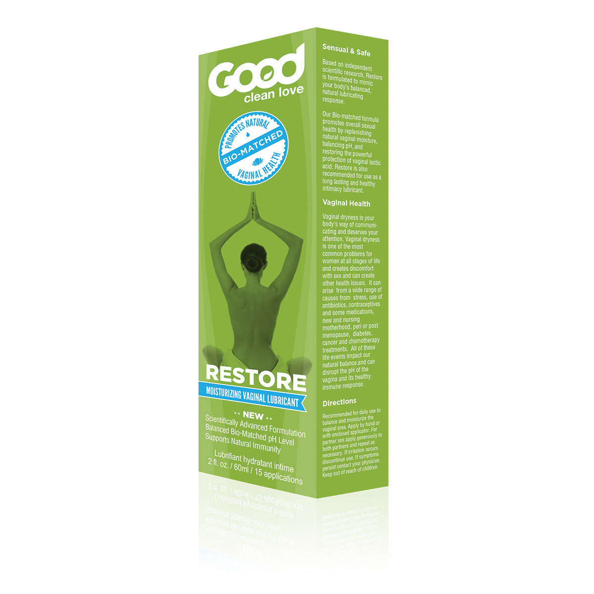 Good Clean Love Restore Moisturizing Lubricant 2oz intimate cleansers and personal cleansing care by Good Clean Love.