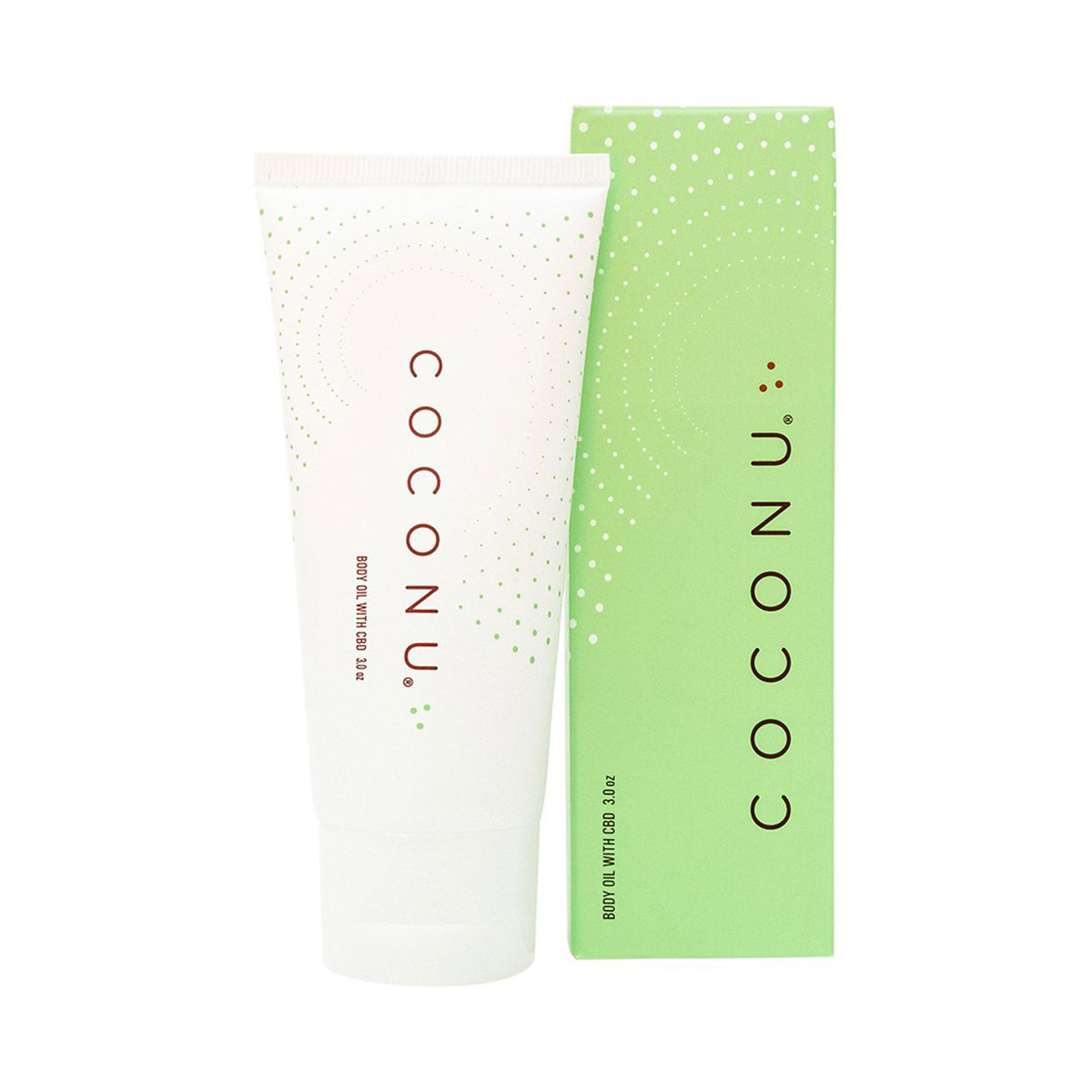 Bottle of 3 oz Plant Based Lube Coconu showing botanical formula