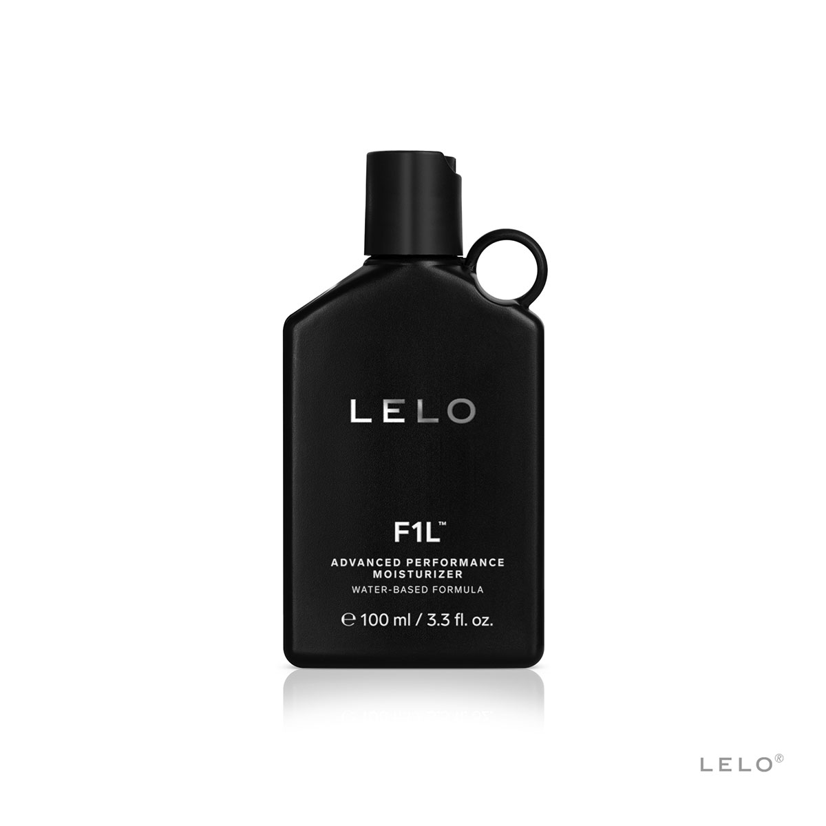 Bottle of 3.3 oz Water Based Lube LELO showing clean, lightweight formula