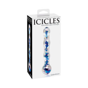 7 inch Dildo Pipedream Multi-Color Icicles No. 8 Wavy Glass