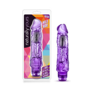 9 inch Dildo Blush Purple Naturally Yours Wild Ride Realistic Vibrating