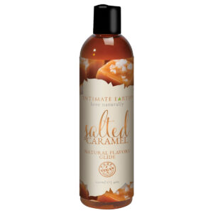 4 oz Water Based Lube Intimate Earth Flavored Glide - Salted Caramel
