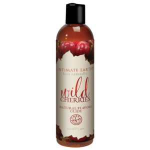 4 oz Water Based Lube Intimate Earth Flavored Glide - Wild Cherries