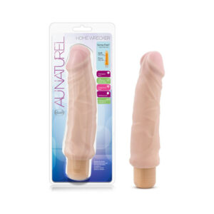 9.5 inch Dildo Blush Vanilla Ivory Beige Au Naturel Home Wrecker Dual Density Vibrating Beige