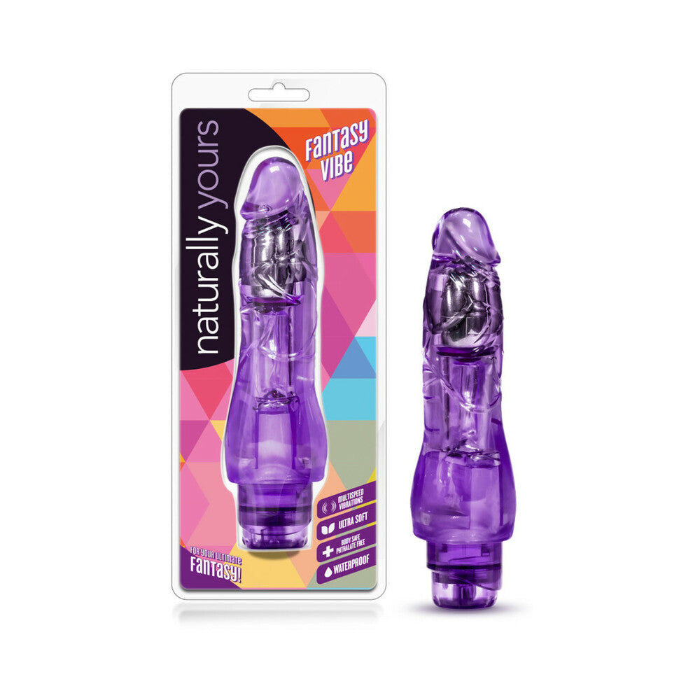 8.5 inch Dildo by Blush in Purple shown for use by Her or Him