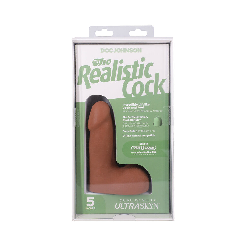 5 inch Dildo from Doc Johnson in Tan Light Brown Mocha pictured for anal pleasure for Her or Him