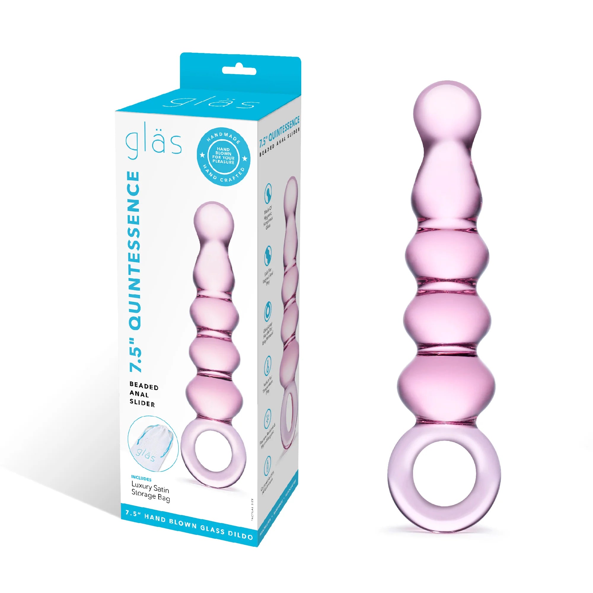 7.5 inch Dildo by Electric Eel in Light Pink shown for use by Her or Him