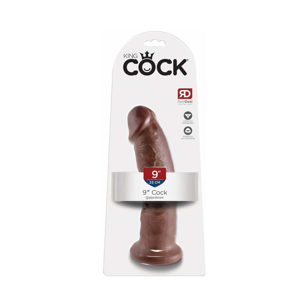 9 inch Dildo by Pipedream in Brown Chocolate Cocoa shown for use by Her or Him
