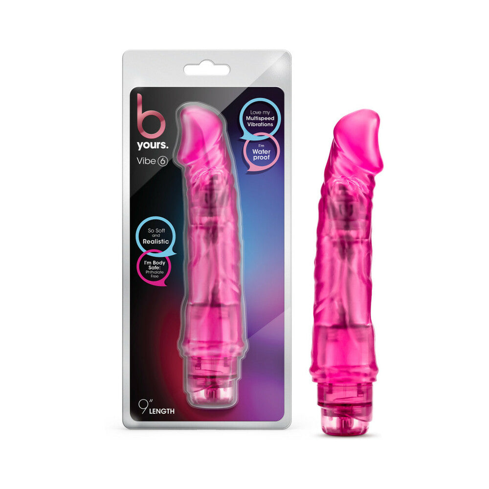 9.25 inch Dildo by Blush in Hot Pink Magenta Fuchsia shown for use by Her or Him
