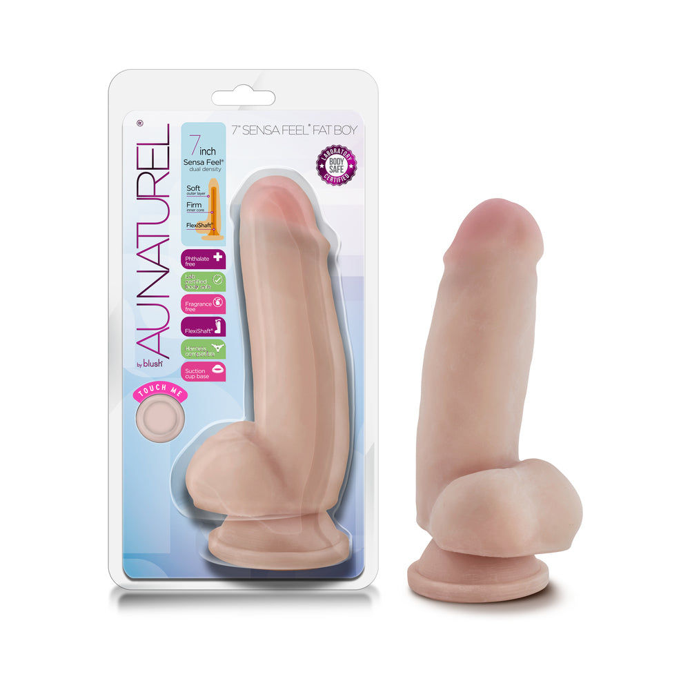 7 inch Dildo by Blush in Vanilla Ivory Beige shown for use by Her or Him