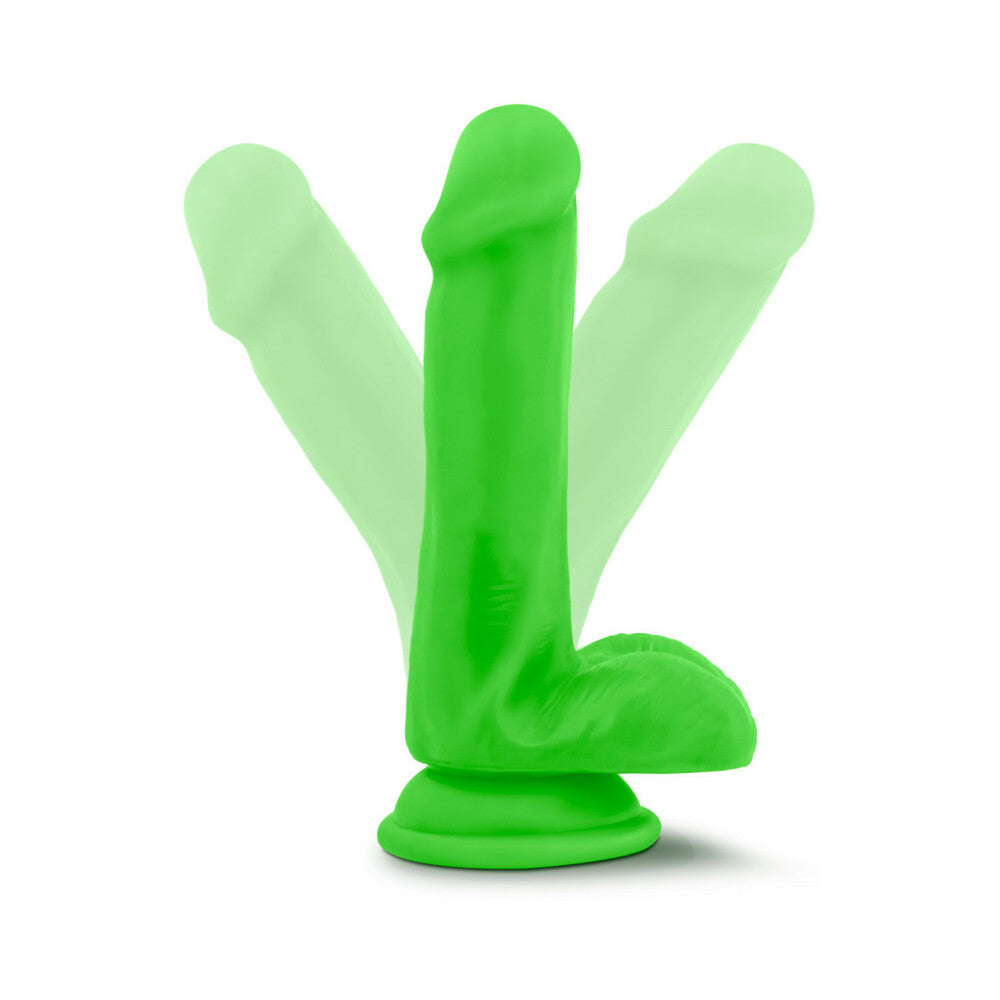 6 inch Dildo by Blush in Green displayed for pegging Him or Her