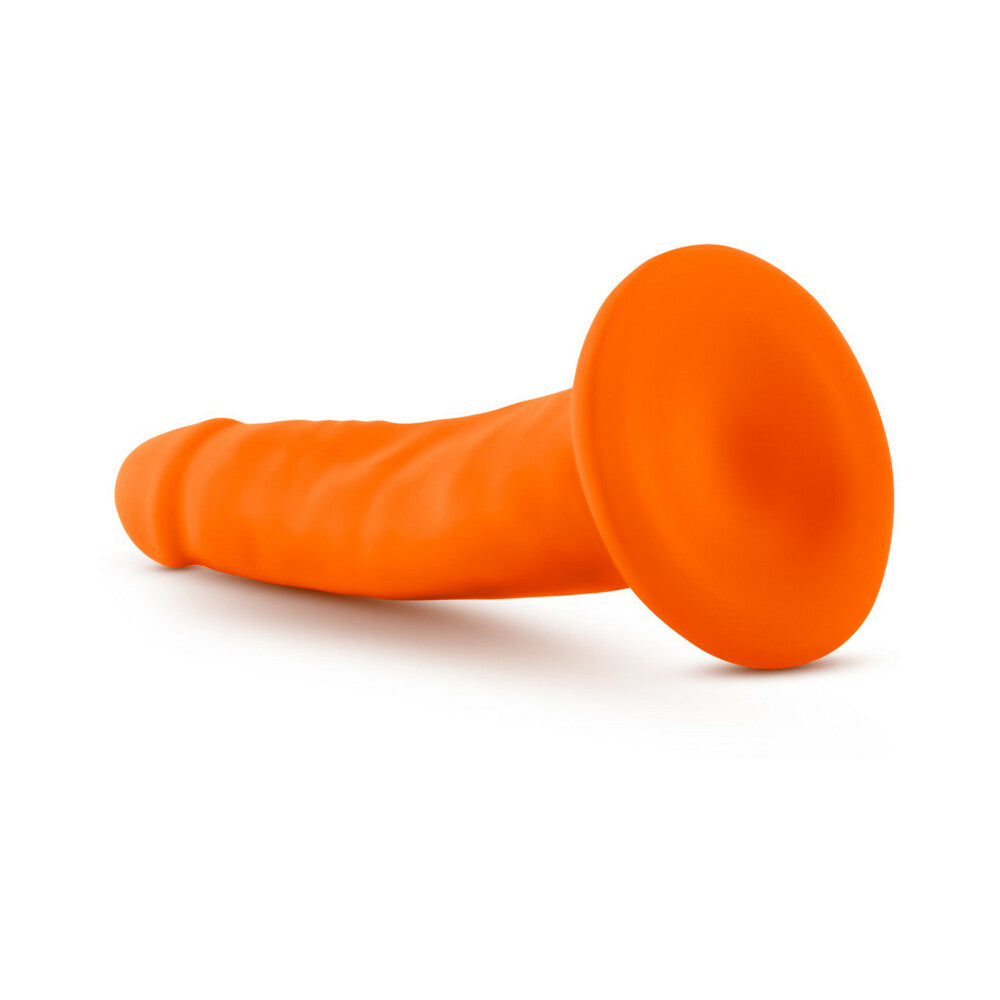 6 inch Dildo by Blush in Orange shown for pegging Her or Him