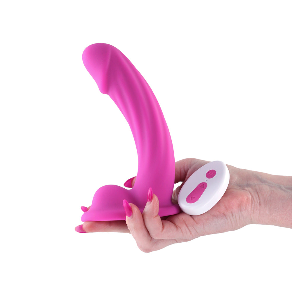 6 inch Dildo from NS Novelties in Hot Pink Magenta Fuchsia designed for anal sex with Her or Him