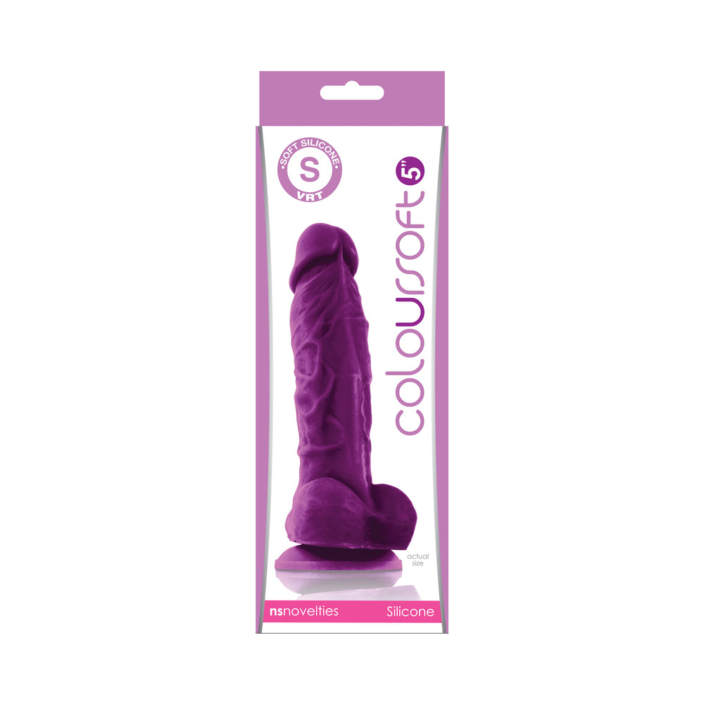 5 inch Dildo by NS Novelties in Purple shown for use by Her or Him