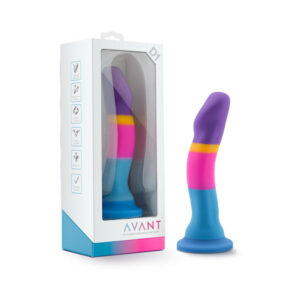 7.5 inch Dildo Blush Multi-Color Avant D1 Hot ''n'' Cool Silicone