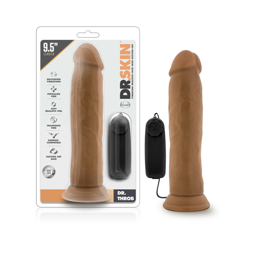 9.5 inch Dildo by Blush in Tan Light Brown Mocha shown for use by Her or Him