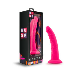 7.5 inch Dildo Blush Hot Pink Magenta Fuchsia Ruse Jimmy Realistic Silicone