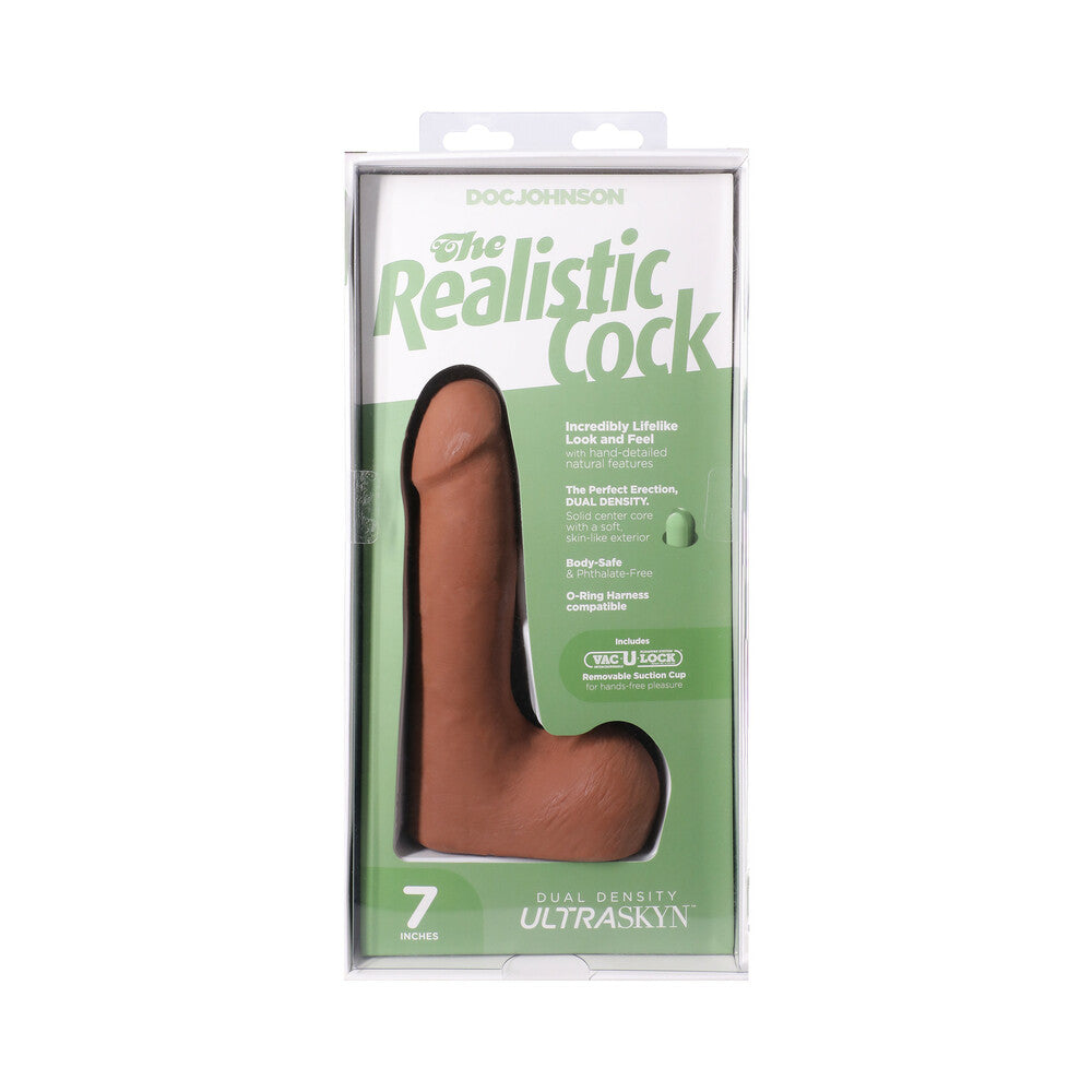 7 inch Dildo from Doc Johnson in Tan Light Brown Mocha pictured for anal pleasure for Her or Him