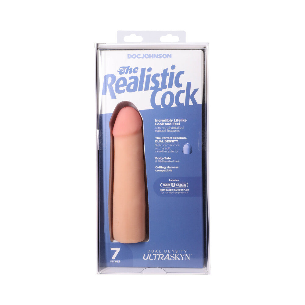 7 inch Dildo from Doc Johnson in Vanilla Ivory Beige pictured for anal pleasure for Her or Him