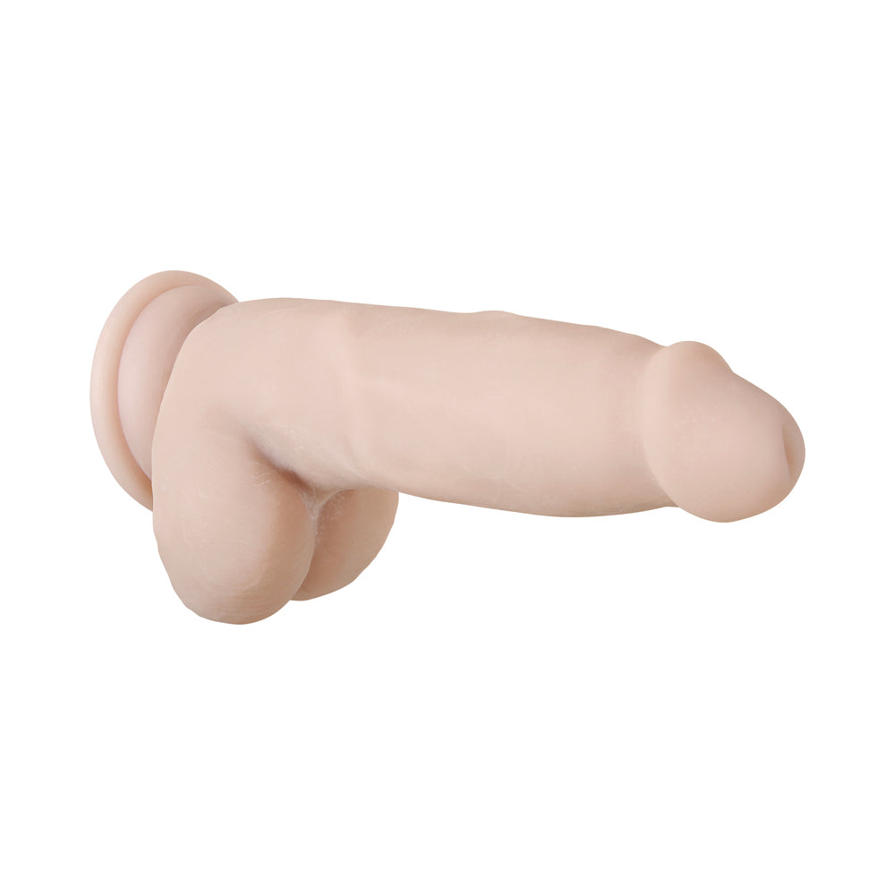 7 inch Dildo from Evolved in Vanilla Ivory Beige pictured for anal pleasure for Her or Him