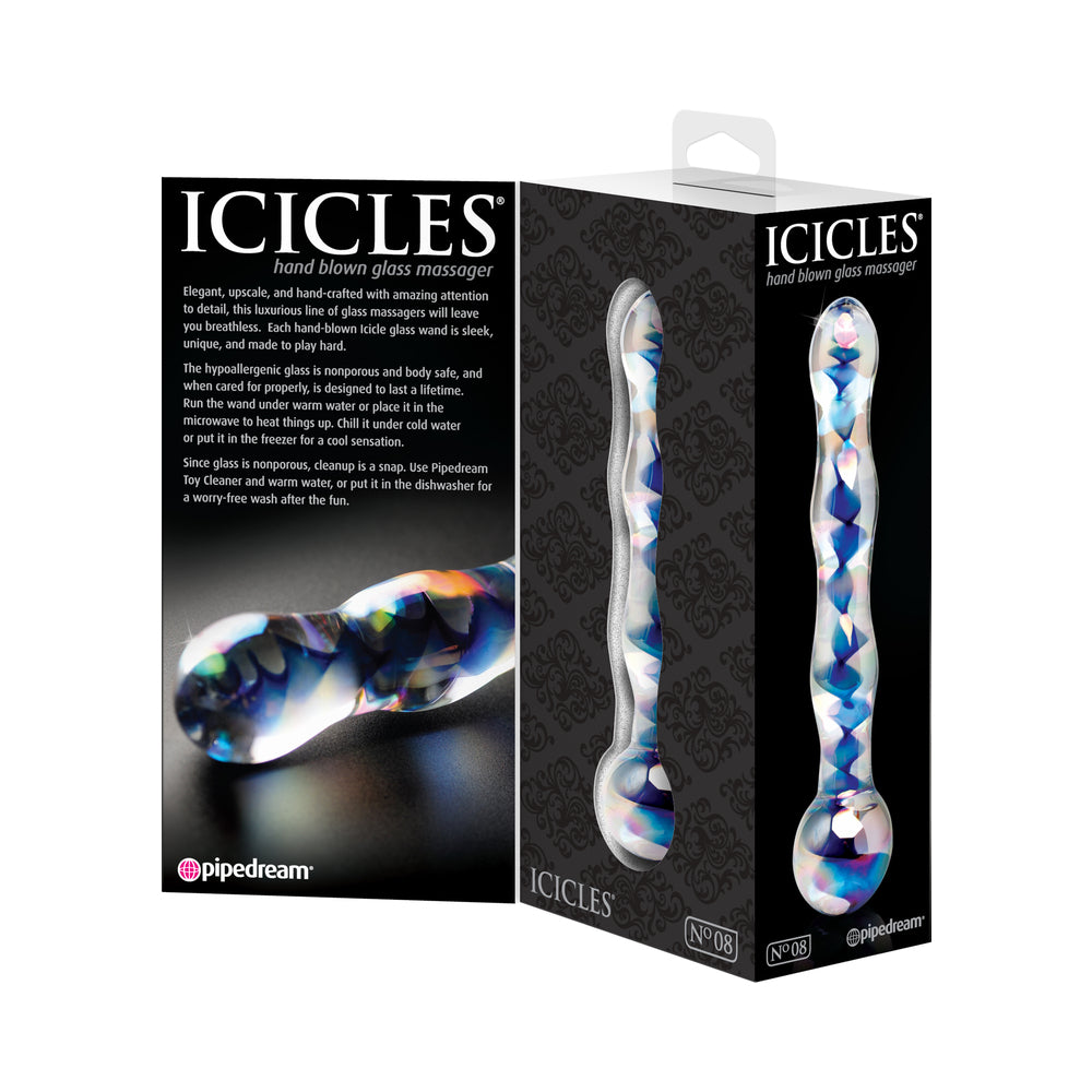 7 inch Dildo by Pipedream in Multi-Color shown for pegging Her or Him