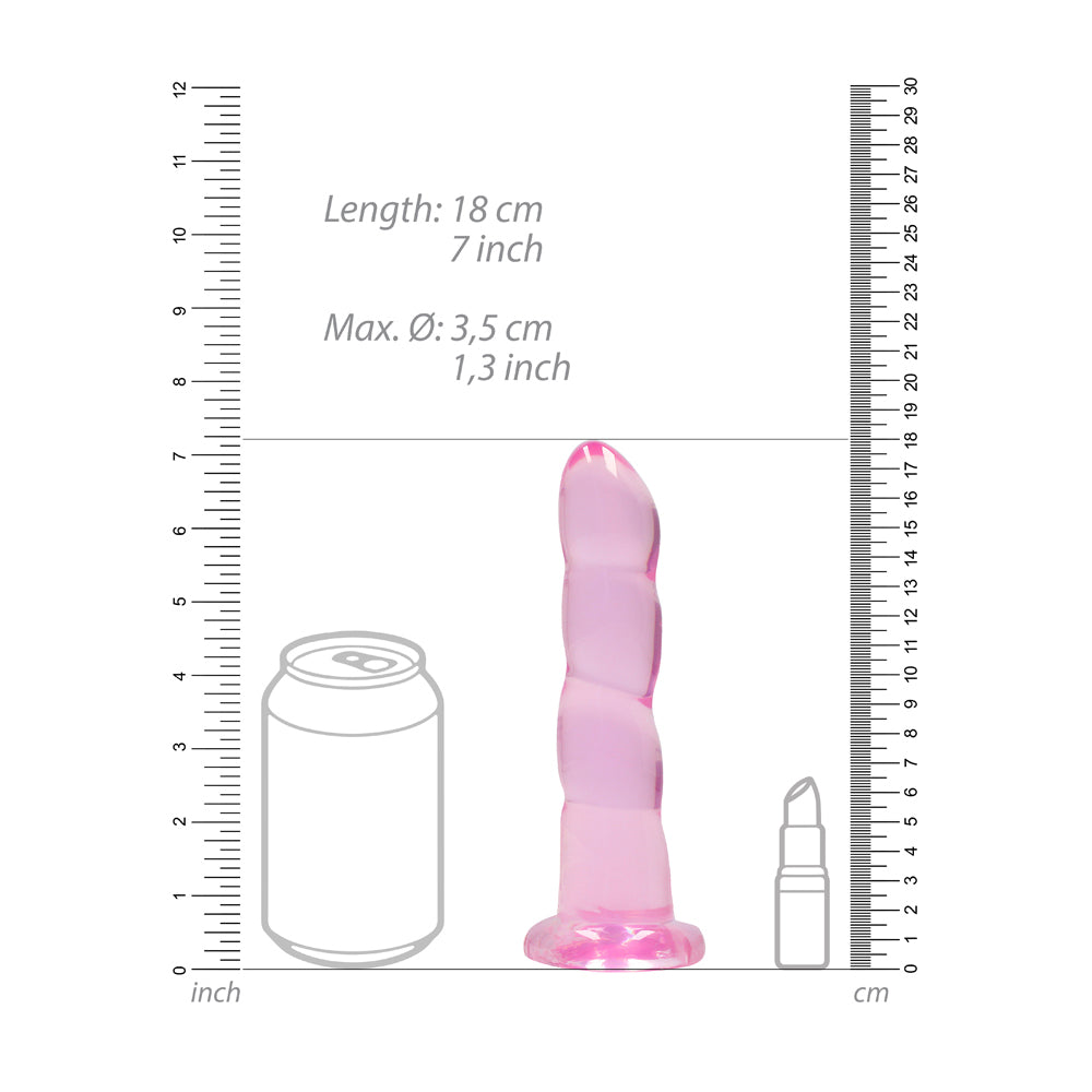7 inch Dildo by Shots in Light Pink shown for pegging Her or Him