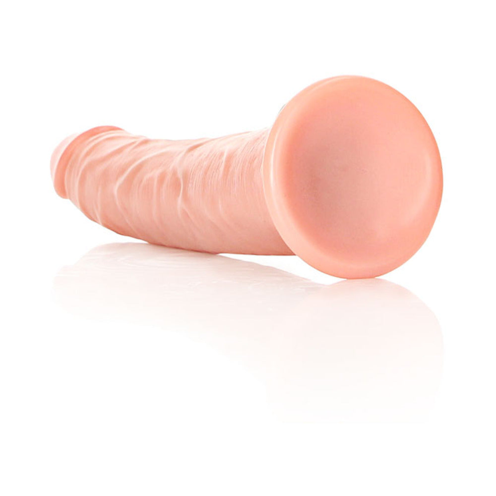 7 inch Dildo by Shots in Vanilla Ivory Beige shown for pegging Her or Him