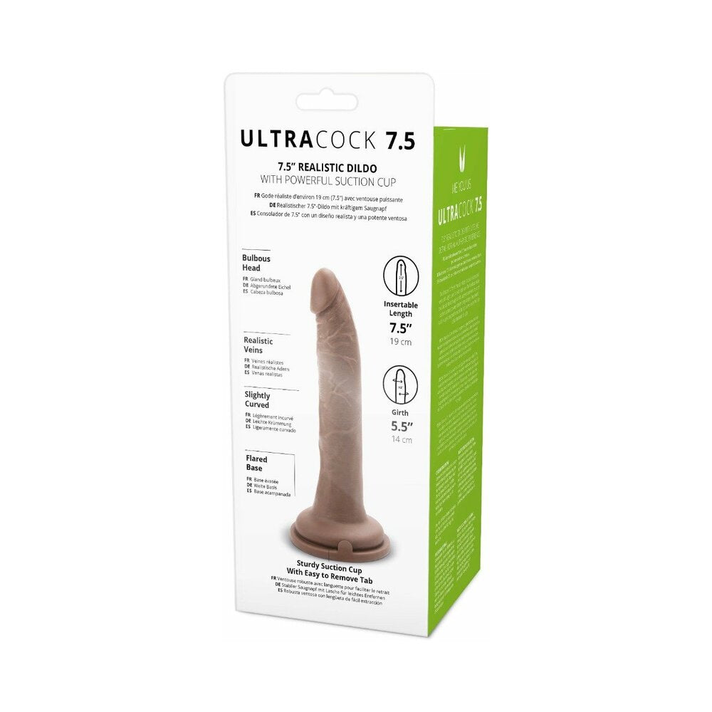 7.5 inch Dildo by Me You Us in Brown Chocolate Cocoa shown for pegging Her or Him