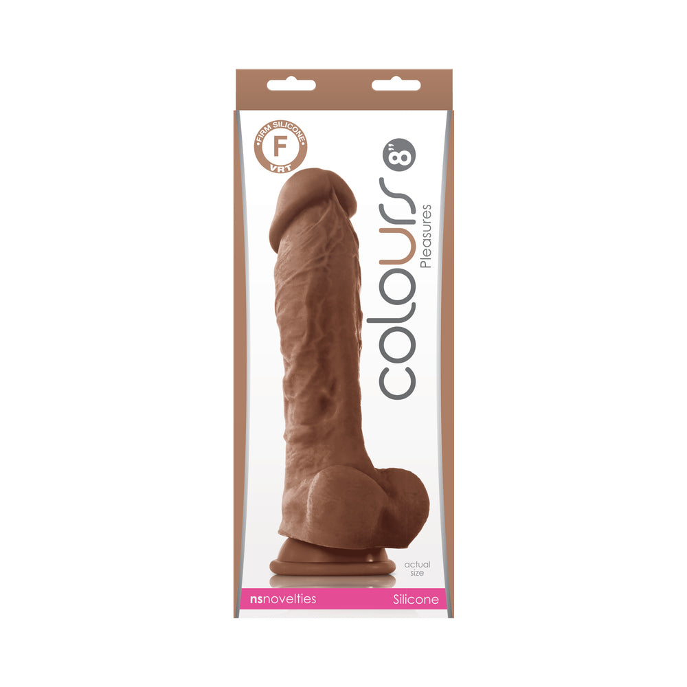 8 inch Dildo by NS Novelties in Brown Chocolate Cocoa shown for use by Her or Him